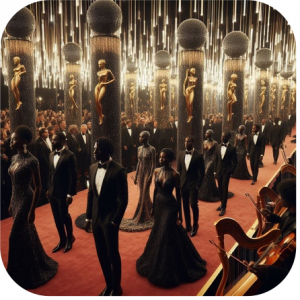 4-8-J19 BM RED CARPET BLACK COLUMNS