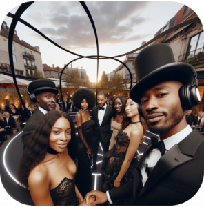 5-6-J19 BM TOP HAT-EARPHONES BLACK